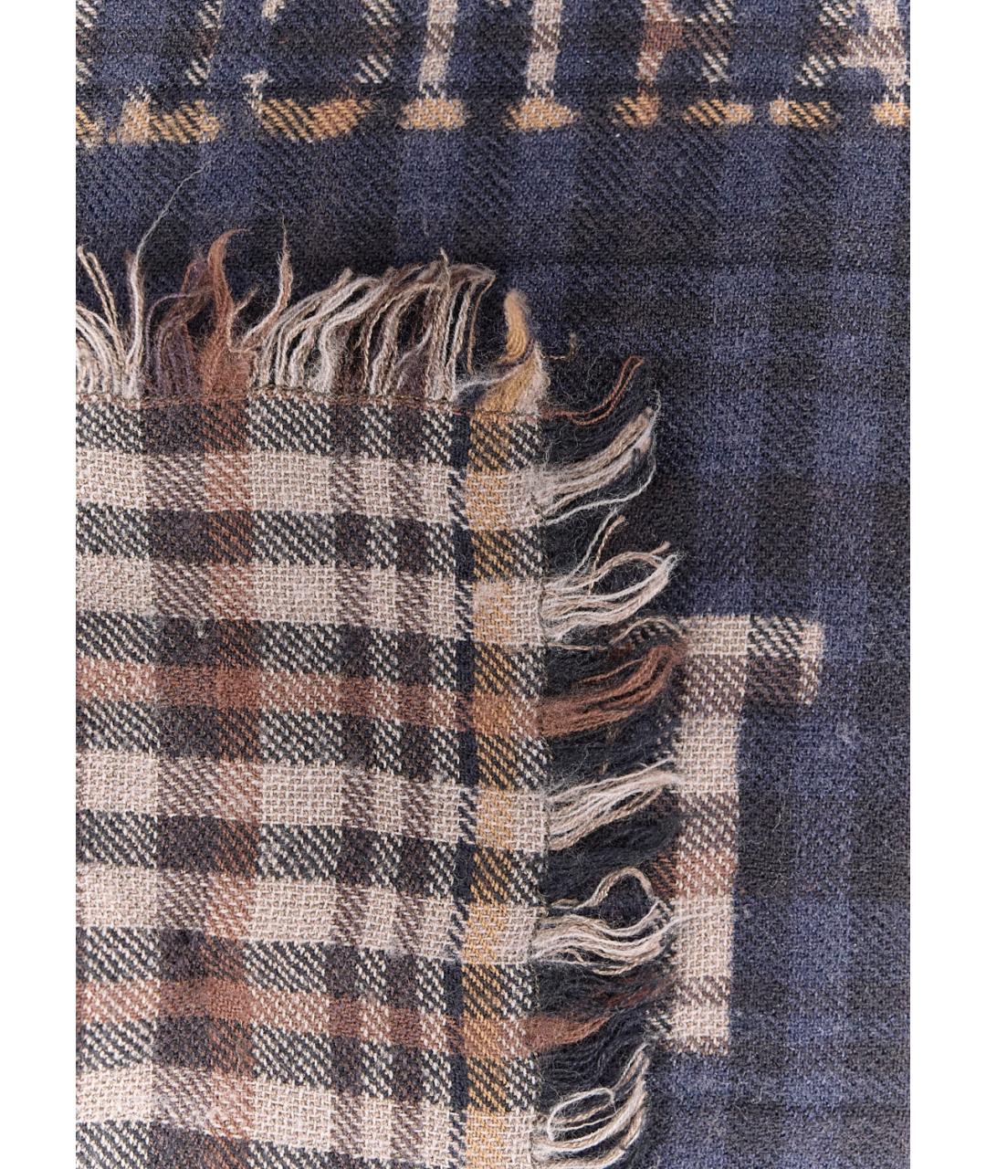 LOUIS VUITTON PRE-OWNED Коричневый шерстяной платок, фото 2