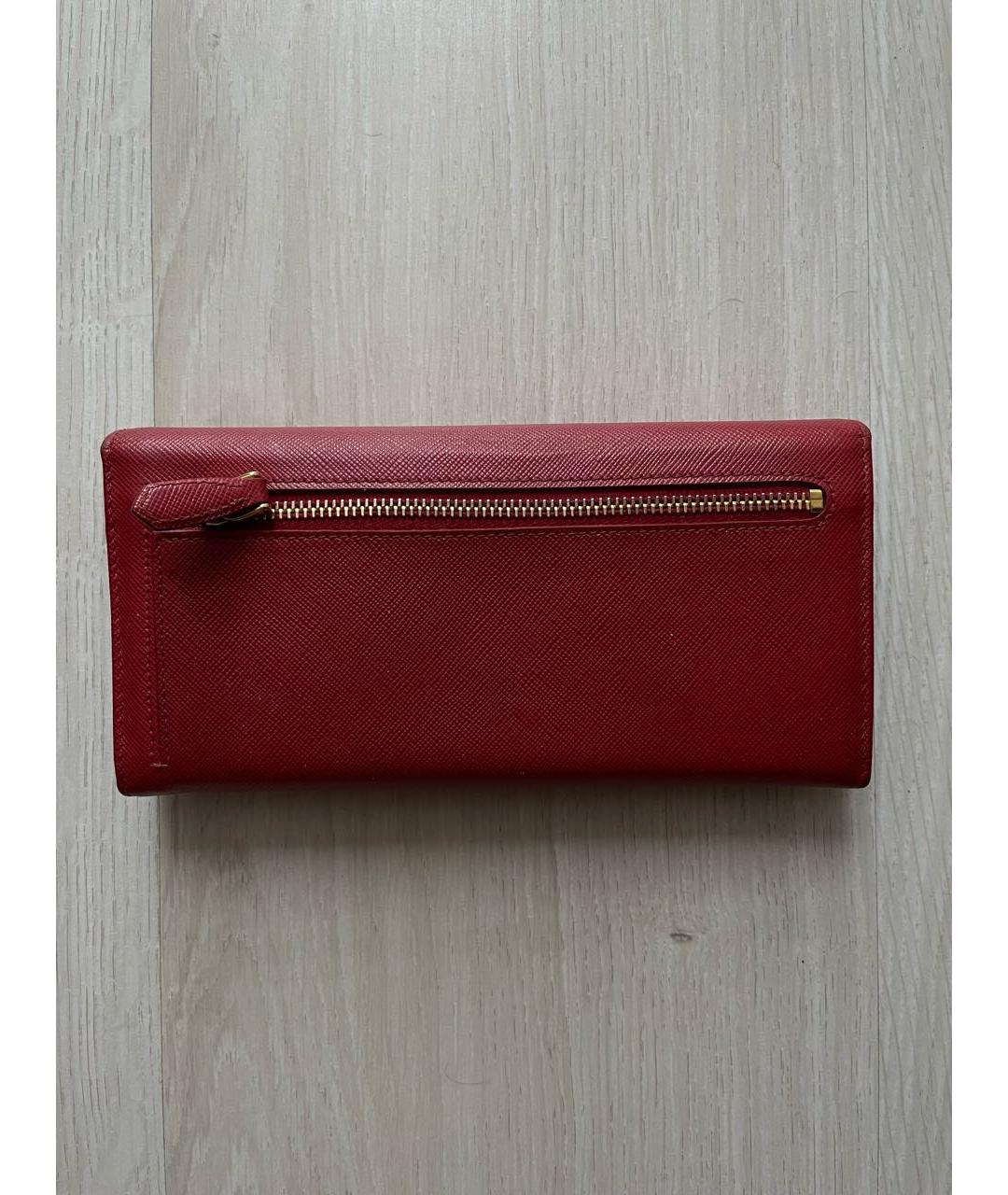 PRADA Красный кожаный кошелек, фото 3