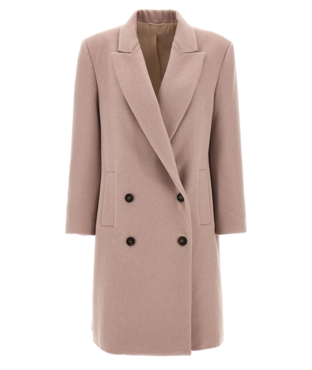 BRUNELLO CUCINELLI Розовое кашемировое пальто, фото 1