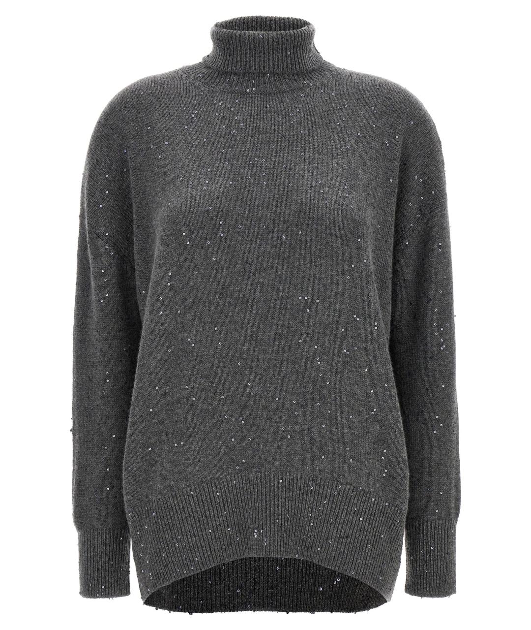BRUNELLO CUCINELLI Серый кашемировый джемпер / свитер, фото 1