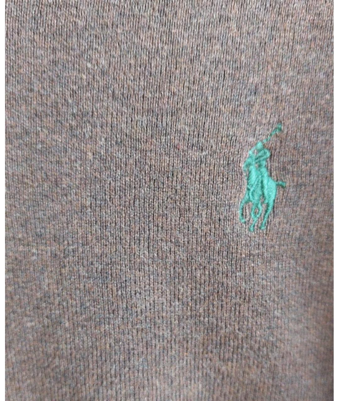 POLO RALPH LAUREN Коричневый хлопковый джемпер / свитер, фото 4