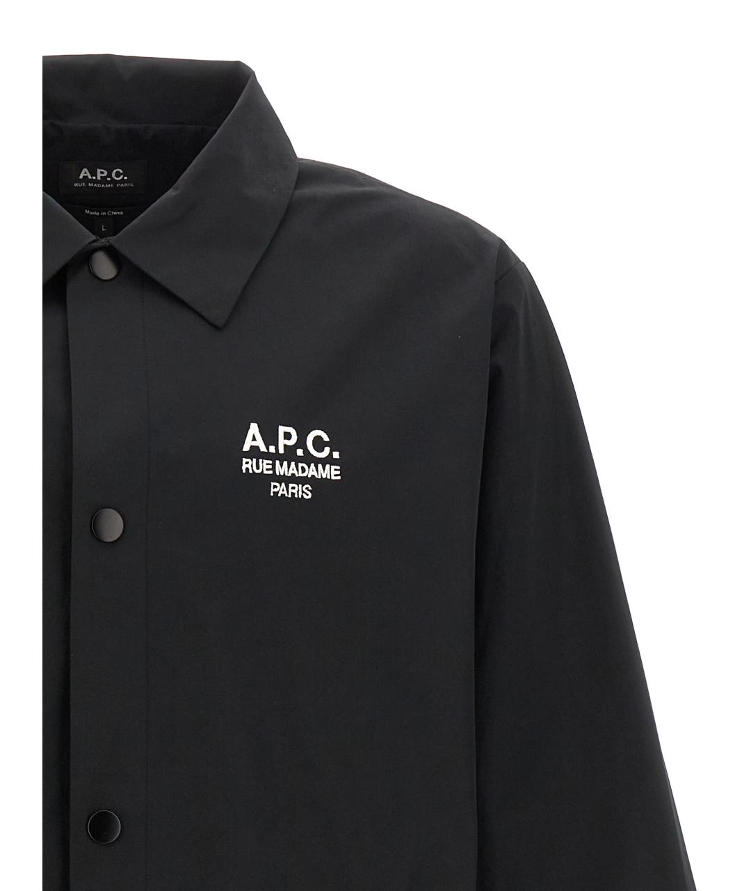 A.P.C. Черная полиэстеровая куртка, фото 3