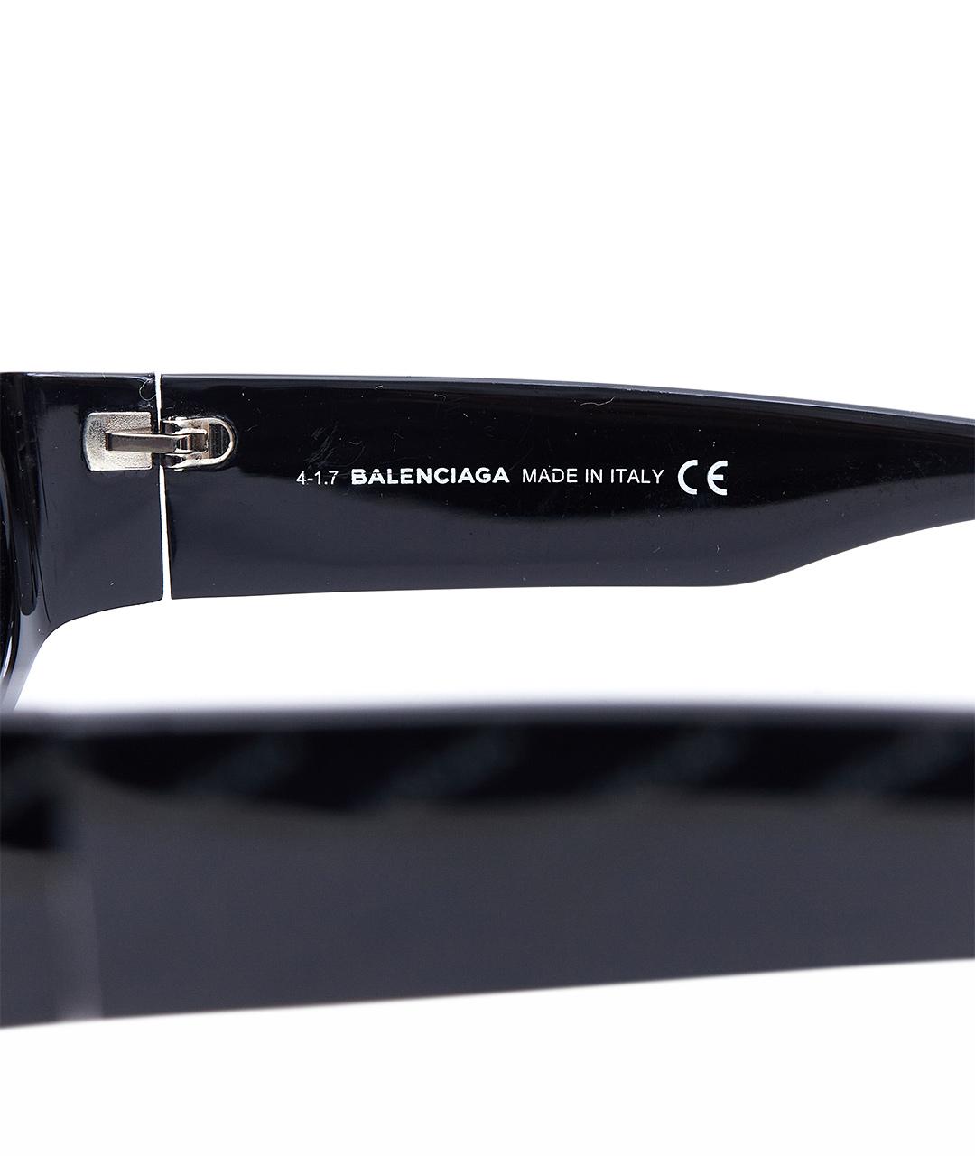 BALENCIAGA Черные пластиковые солнцезащитные очки, фото 5