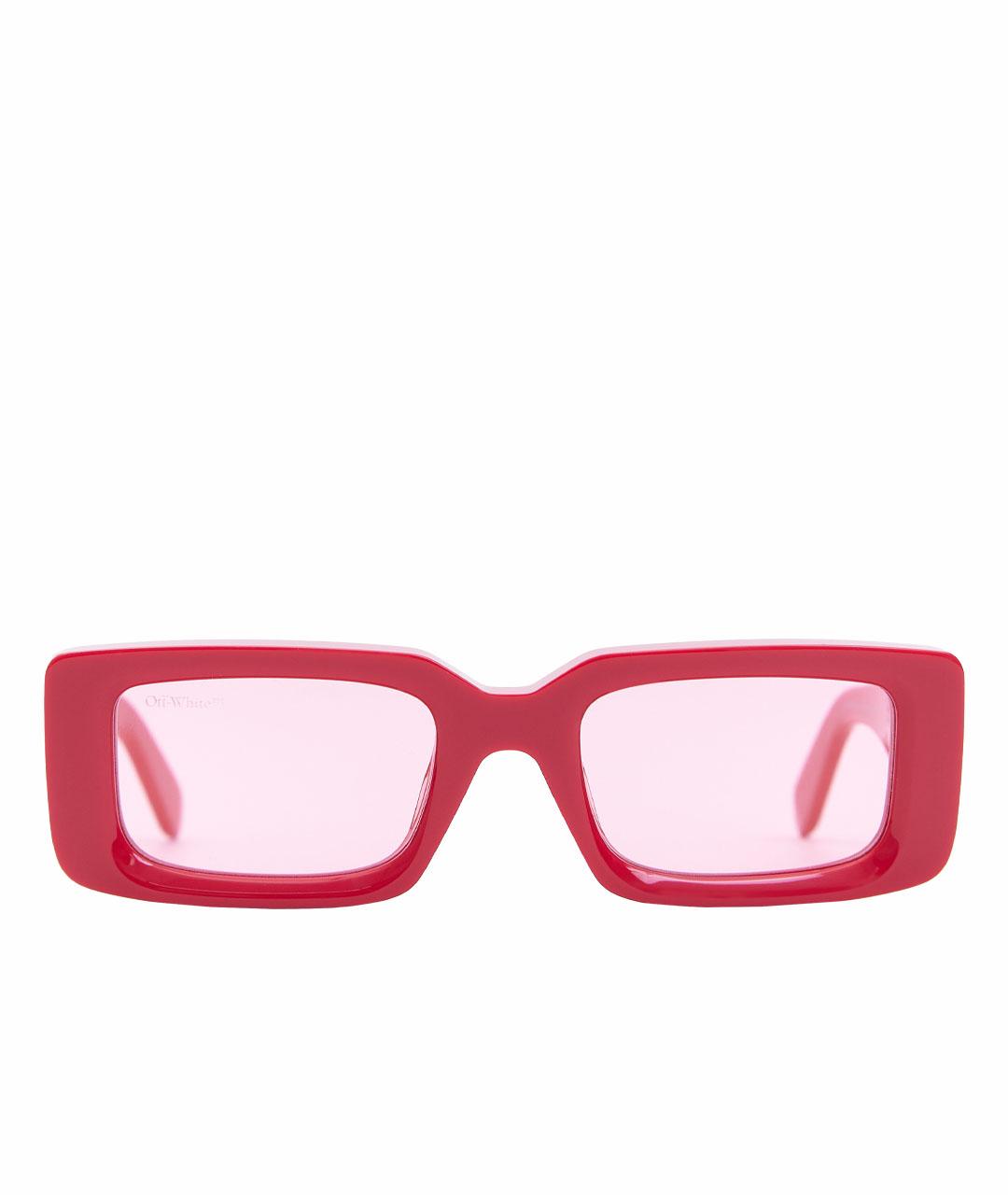 OFF-WHITE Красные пластиковые солнцезащитные очки, фото 1