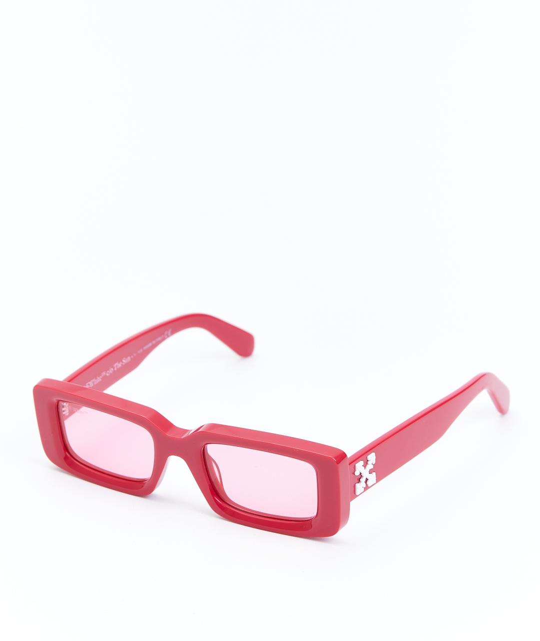 OFF-WHITE Красные пластиковые солнцезащитные очки, фото 3