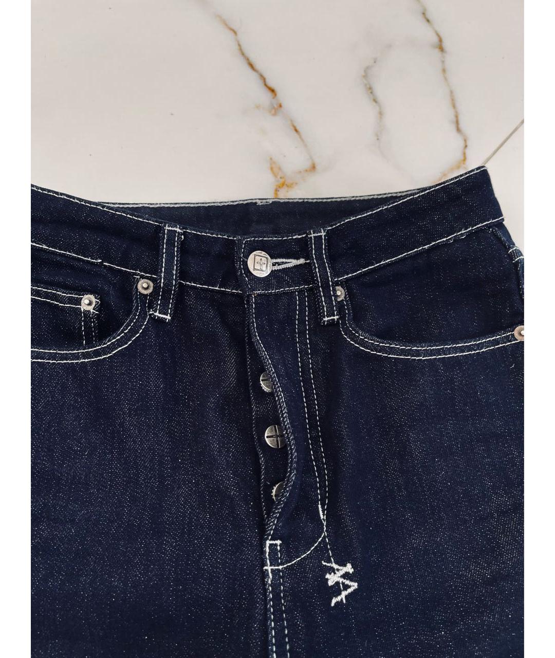 KSUBI Темно-синие хлопковые прямые джинсы, фото 4