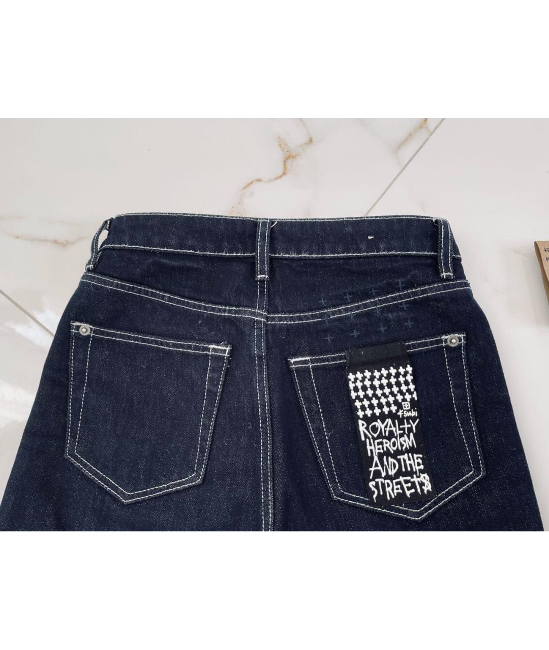 KSUBI Темно-синие хлопковые прямые джинсы, фото 5