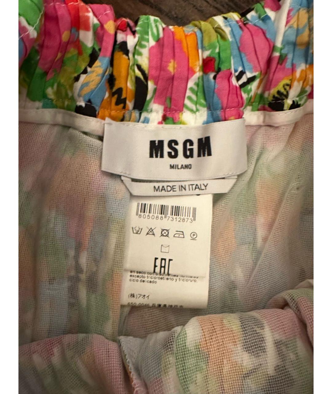 MSGM Мульти хлопковые шорты, фото 2