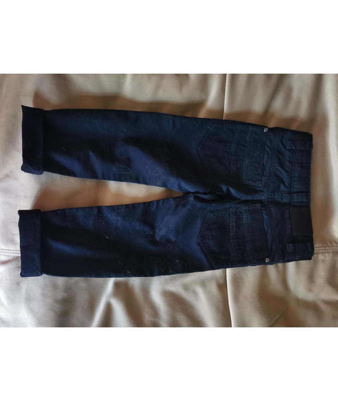 BURBERRY Темно-синие хлопковые детские джинсы, фото 2