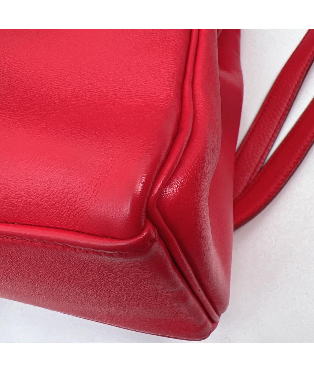 HERMES Красный кожаный рюкзак, фото 8
