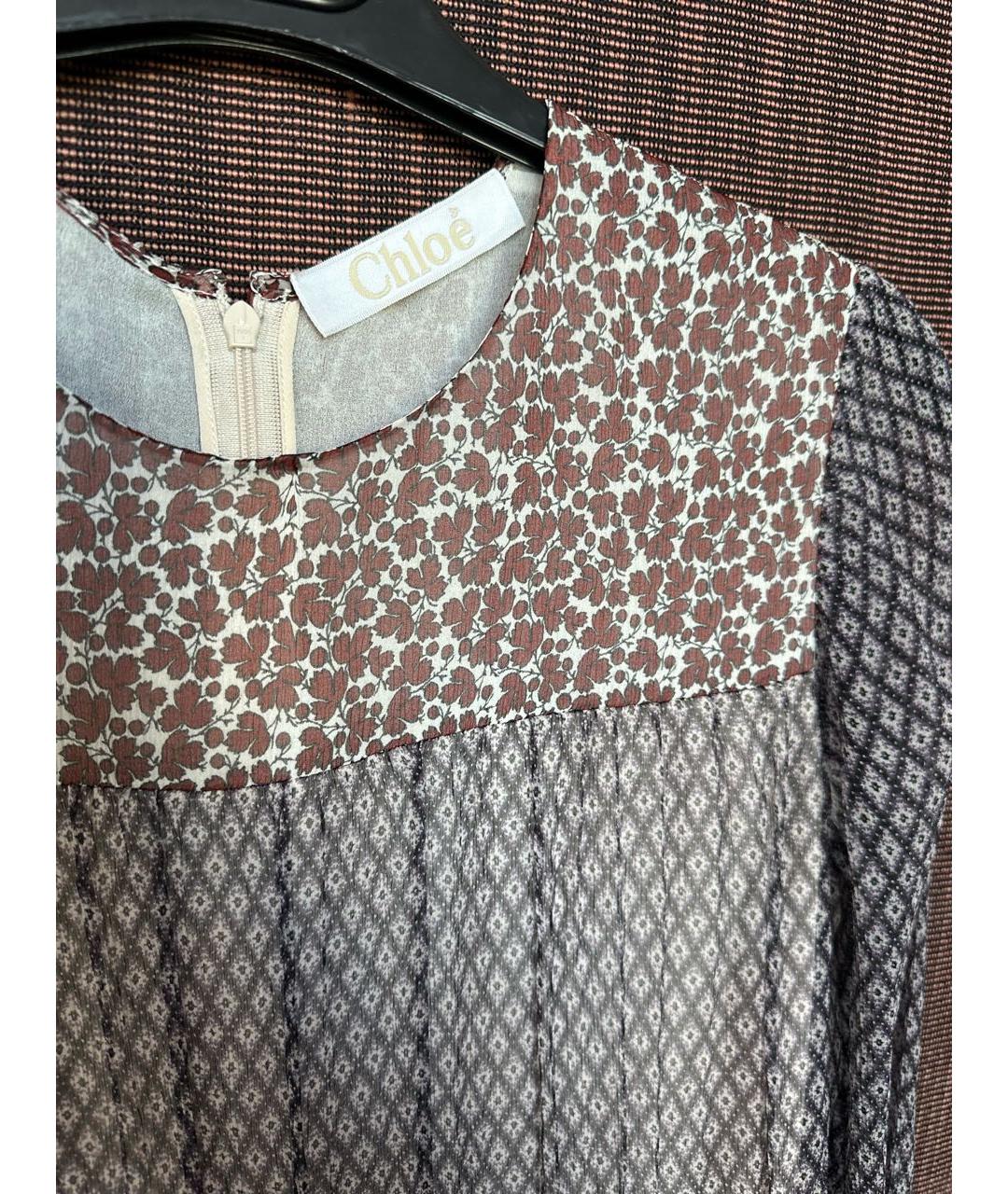 CHLOE Мульти шелковая блузы, фото 3