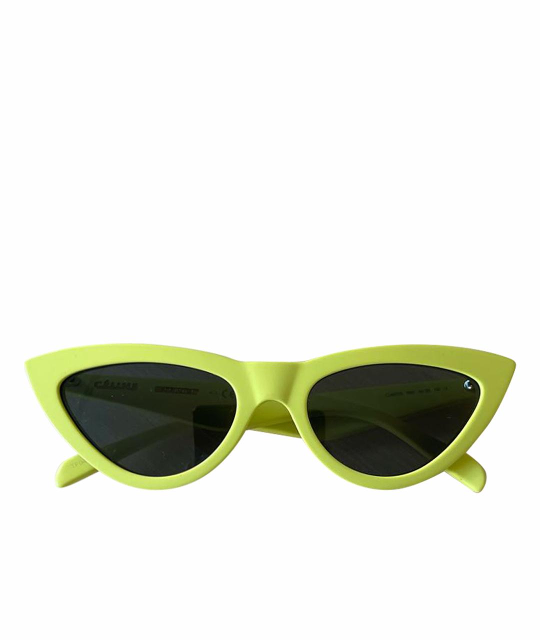 CELINE PRE-OWNED Желтые пластиковые солнцезащитные очки, фото 1