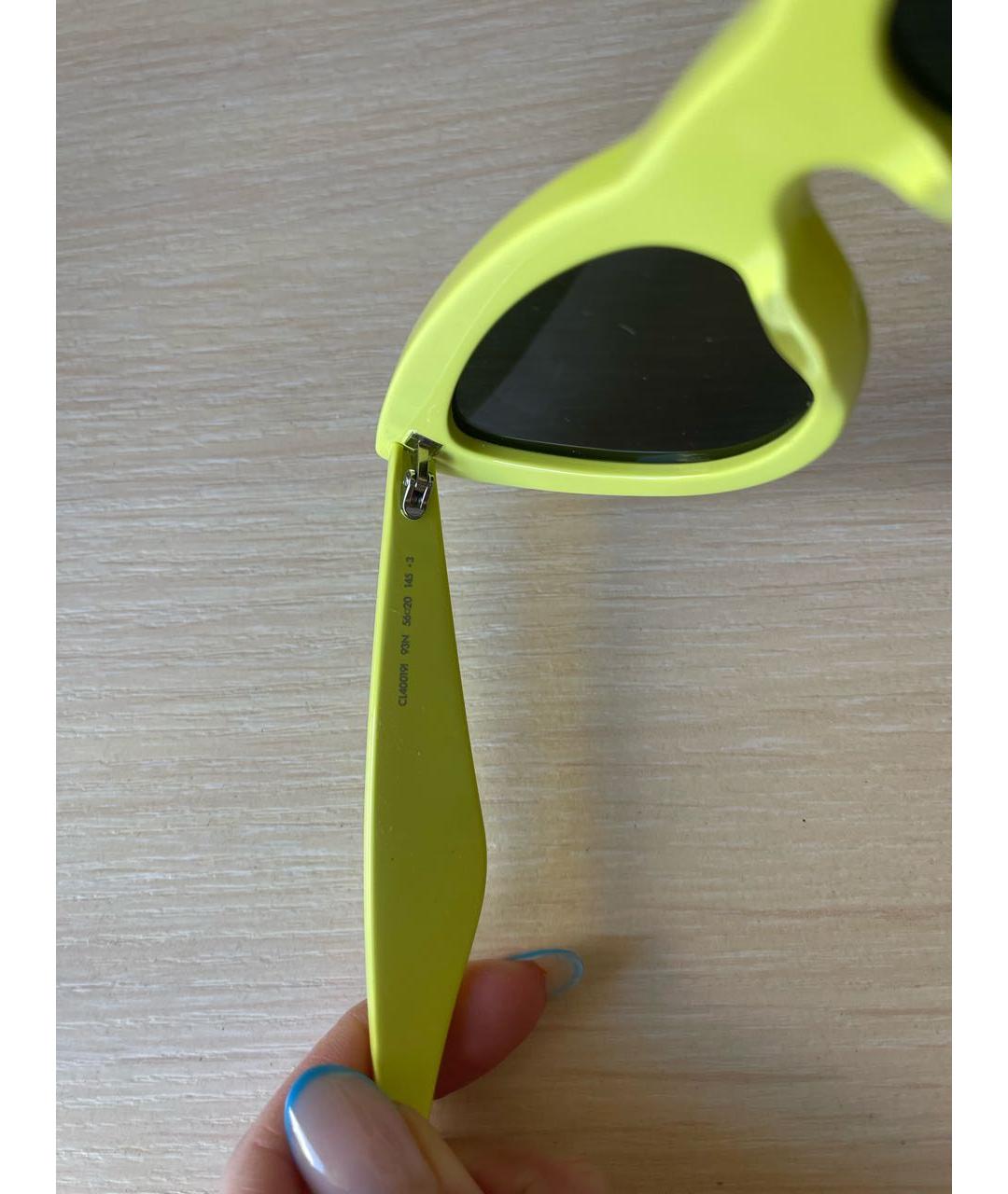 CELINE PRE-OWNED Желтые пластиковые солнцезащитные очки, фото 4