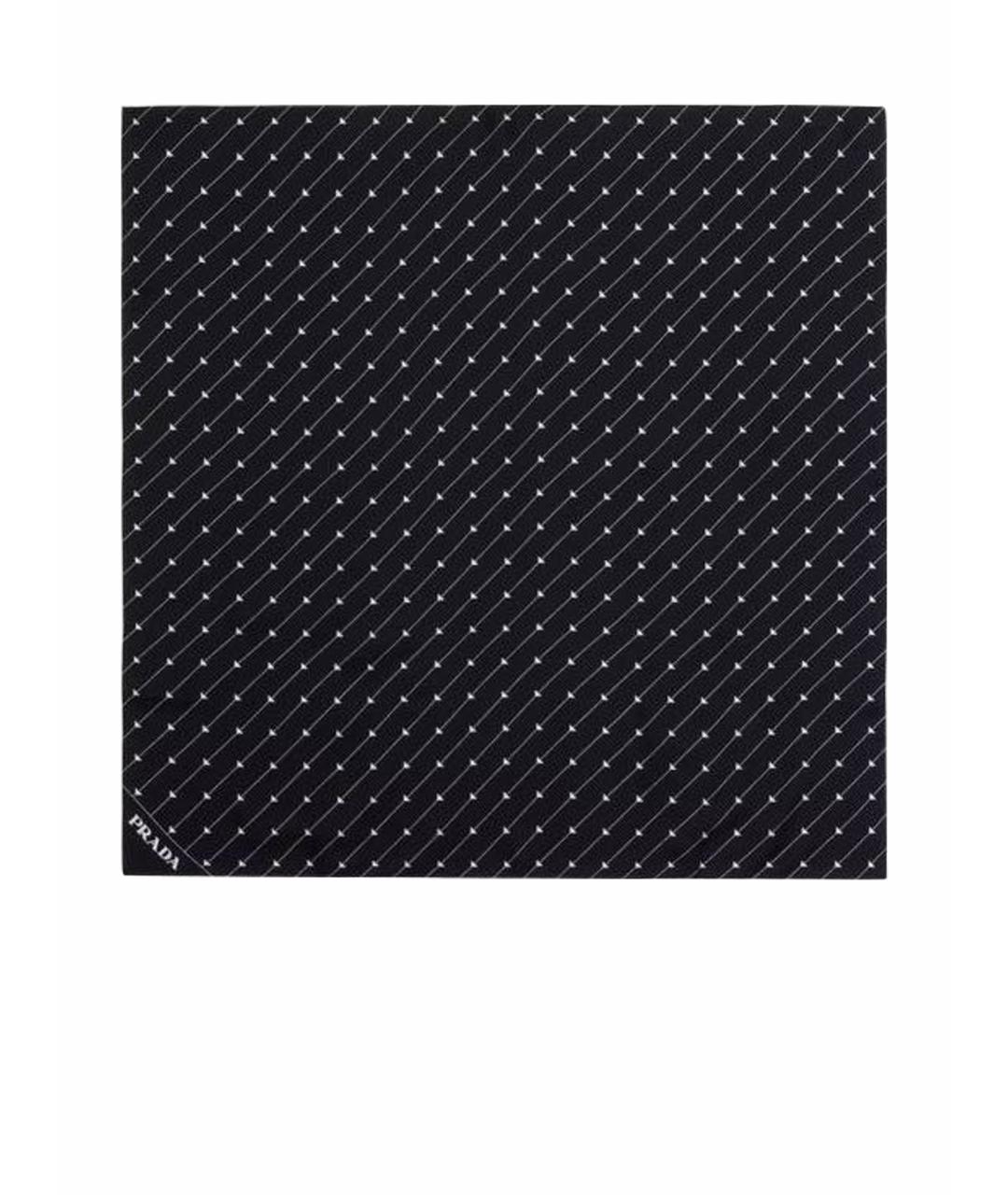 PRADA Черный шелковый платок, фото 1