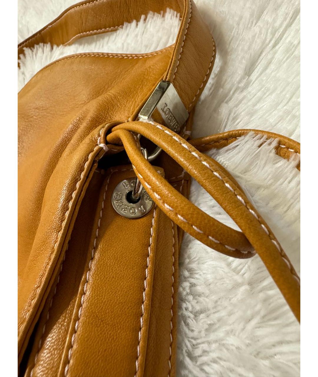 LOEWE Оранжевая кожаная сумка через плечо, фото 8