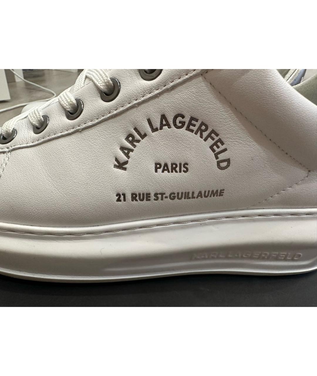 KARL LAGERFELD Белые кожаные кроссовки, фото 5