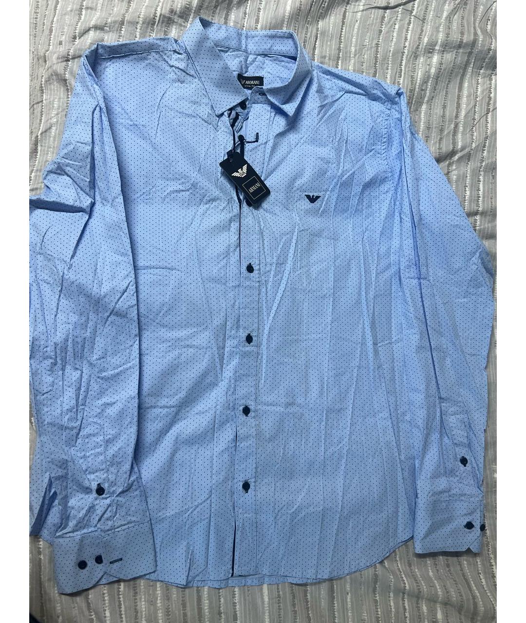 GIORGIO ARMANI Голубая классическая рубашка, фото 4