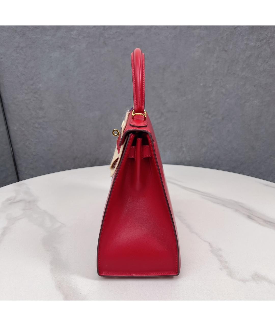 HERMES PRE-OWNED Красная кожаная сумка с короткими ручками, фото 3