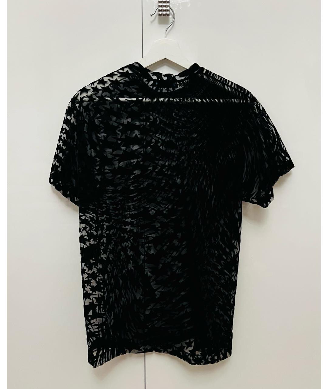 MUGLER Черная полиамидовая футболка, фото 2
