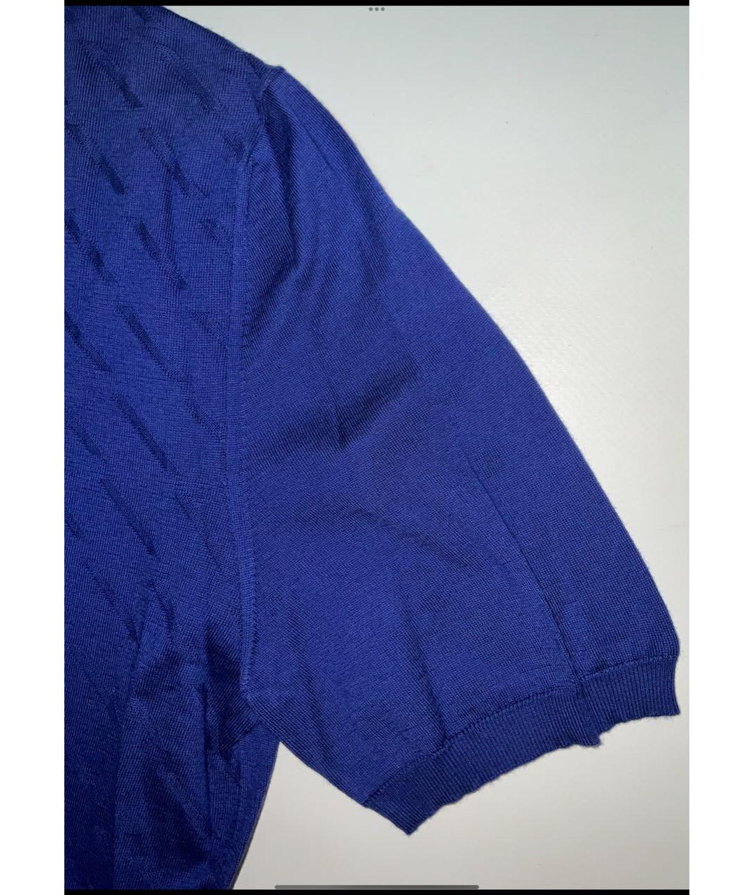 KITON Синий хлопковый джемпер / свитер, фото 4