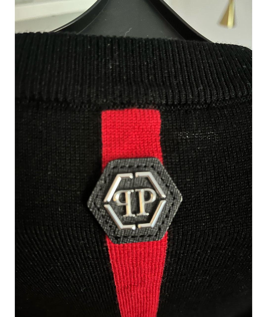 PHILIPP PLEIN Черный шерстяной джемпер / свитер, фото 6