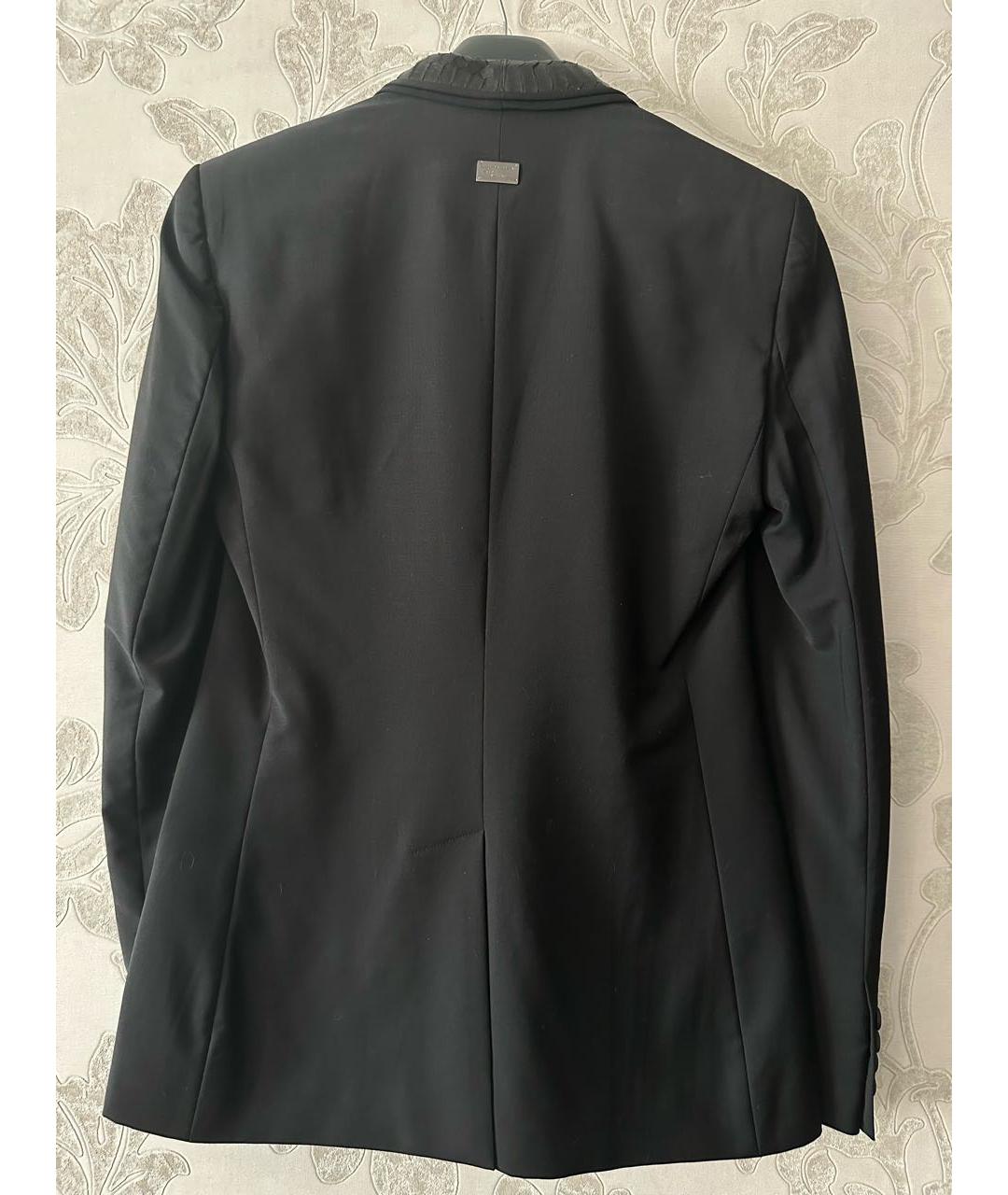 PHILIPP PLEIN Черный шерстяной жакет/пиджак, фото 2