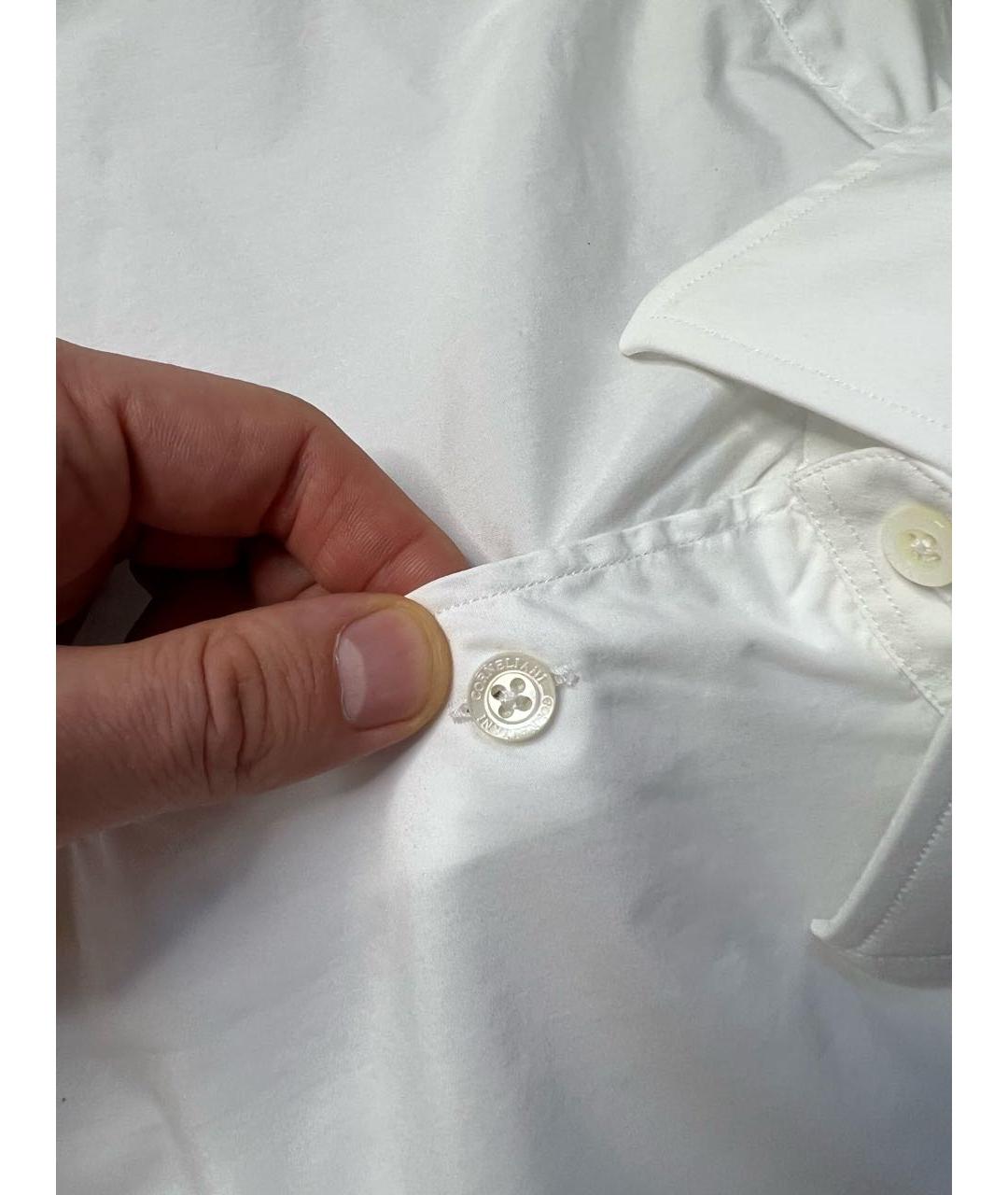 CORNELIANI Белая хлопковая классическая рубашка, фото 6