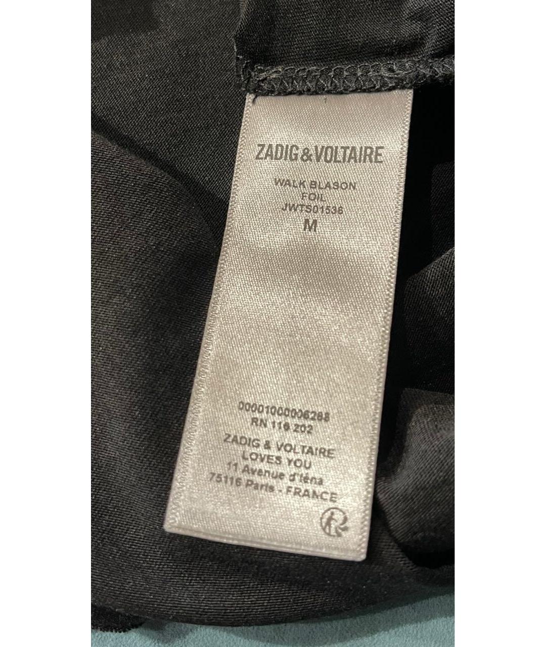 ZADIG & VOLTAIRE Черная хлопковая футболка, фото 5