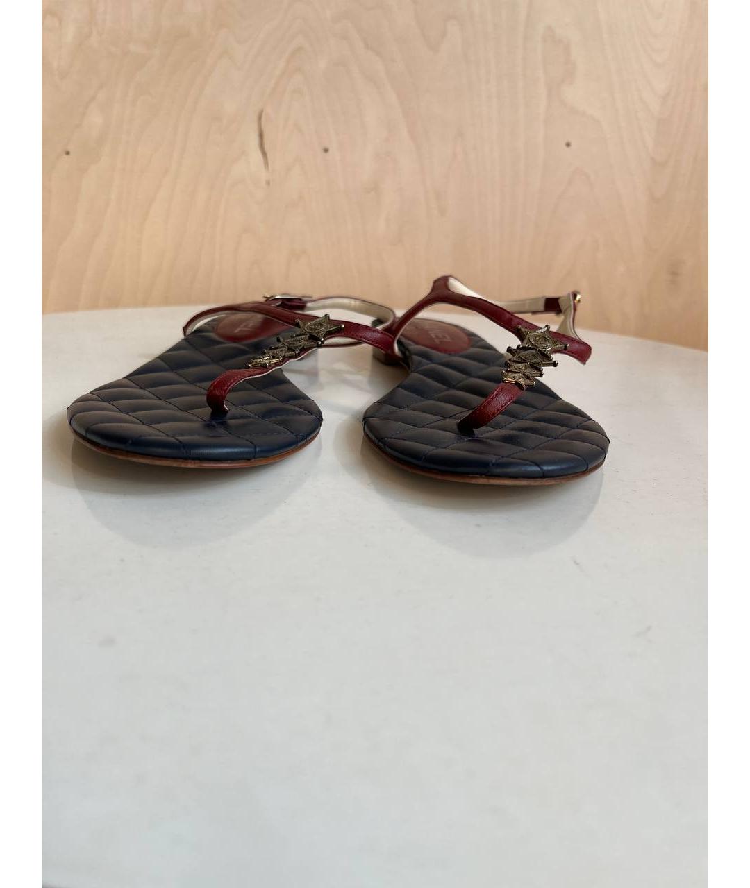 CHANEL PRE-OWNED Мульти кожаные сандалии, фото 2