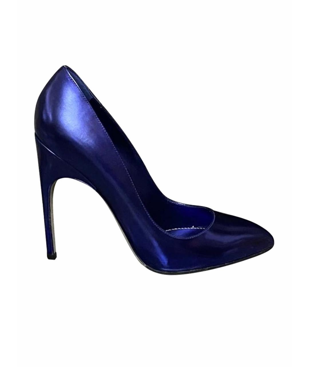 SERGIO ROSSI Темно-синие туфли из лакированной кожи, фото 1