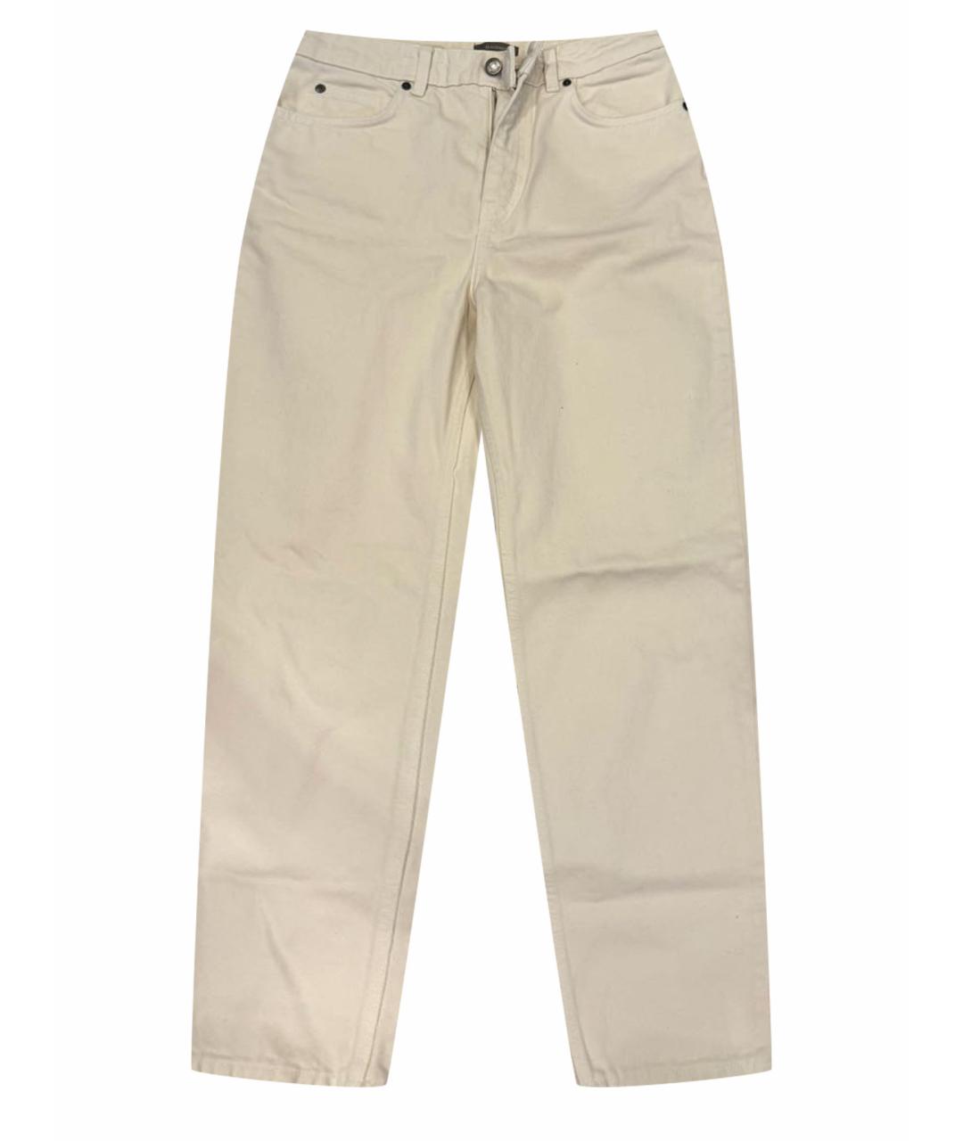 12 STOREEZ Бежевые хлопковые прямые джинсы, фото 1
