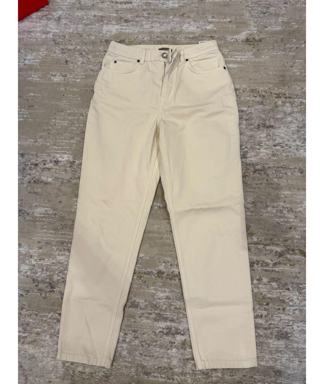 12 STOREEZ Бежевые хлопковые прямые джинсы, фото 6