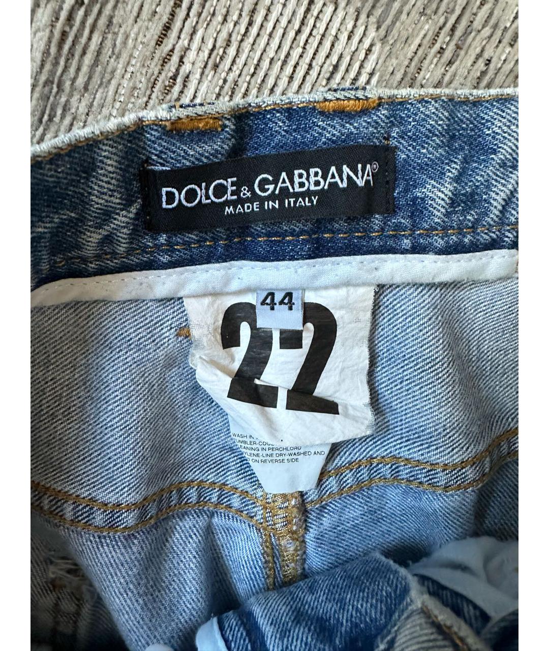 DOLCE&GABBANA Голубые джинсы, фото 4