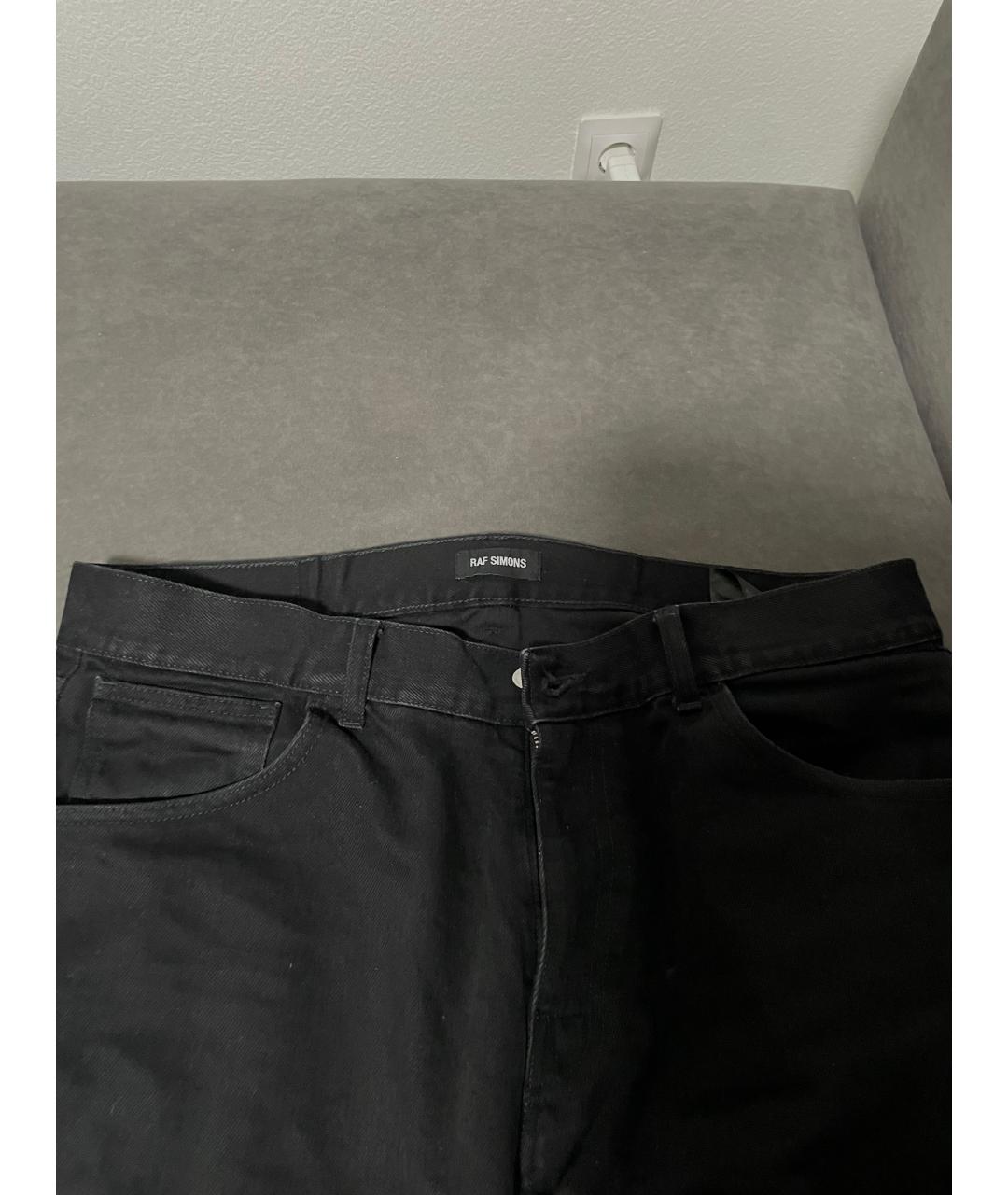 RAF SIMONS Черные хлопковые прямые джинсы, фото 3
