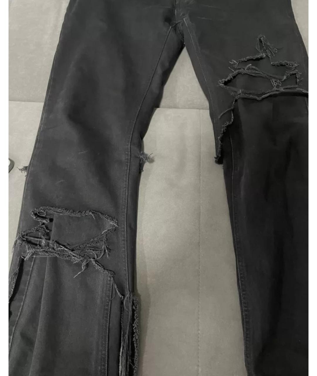 RAF SIMONS Черные хлопковые прямые джинсы, фото 6