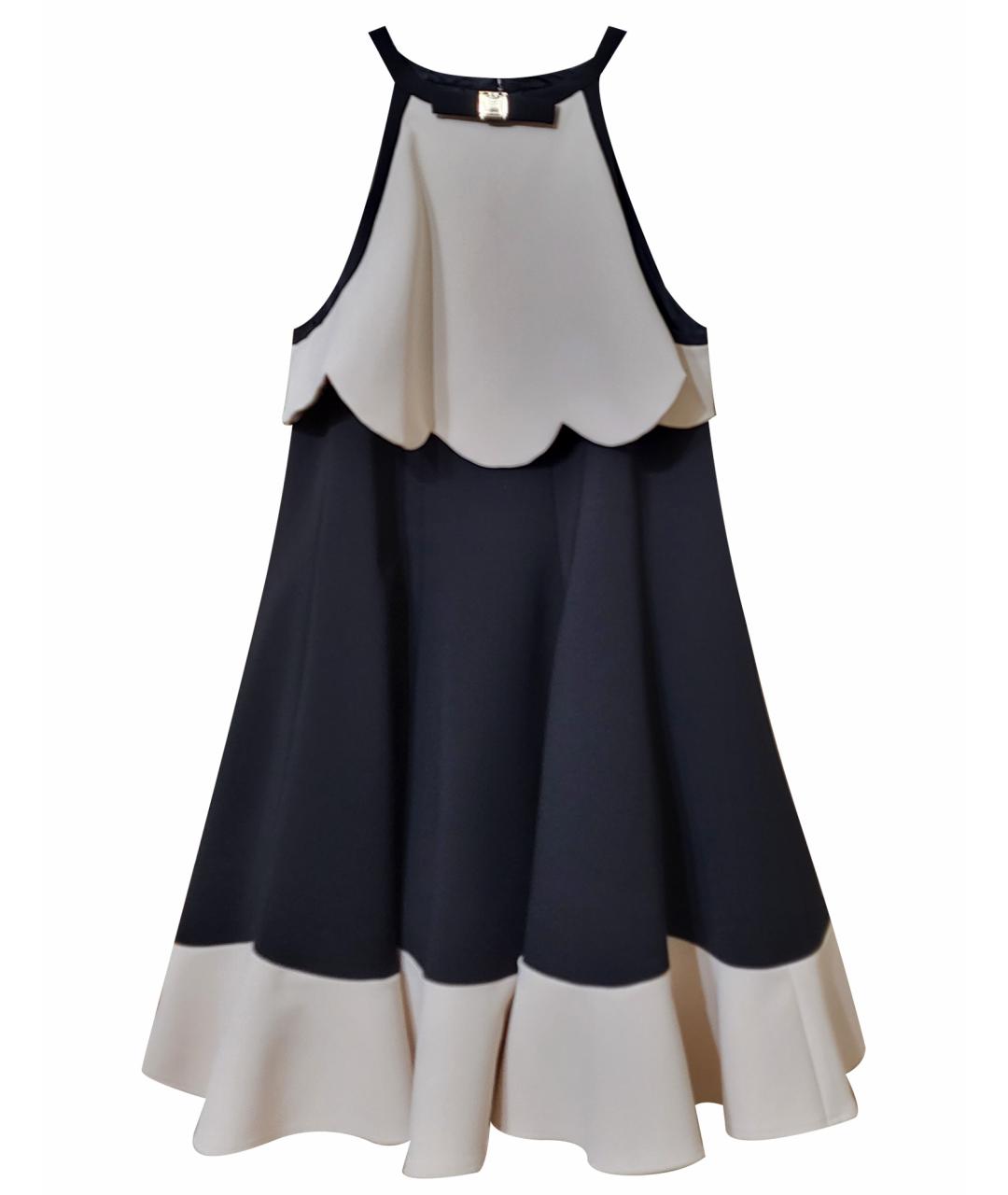 ELISABETTA FRANCHI Черное полиэстеровое платье, фото 1