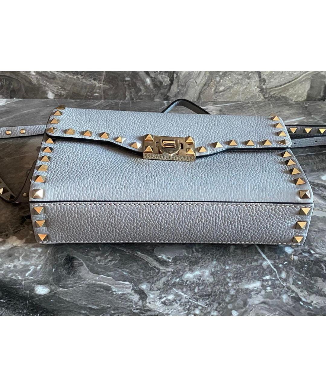 VALENTINO Голубая кожаная сумка через плечо, фото 3