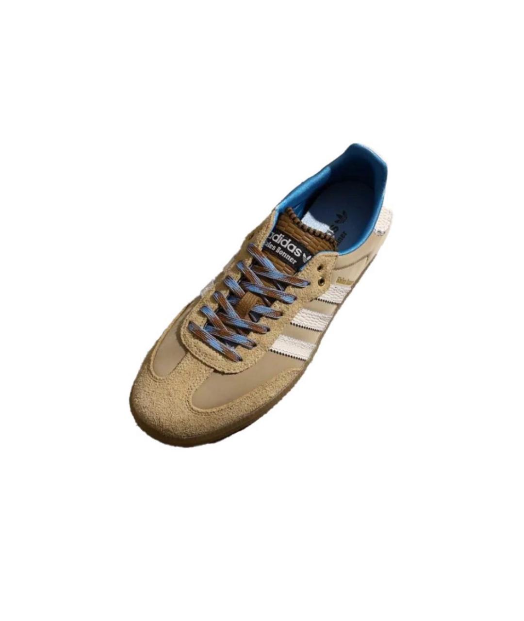 ADIDAS Коричневые кожаные кеды, фото 3
