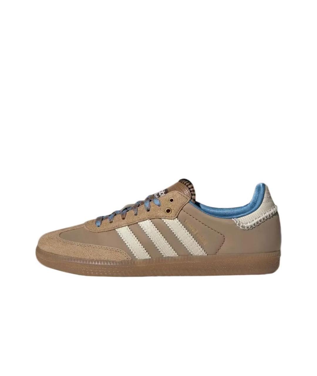 ADIDAS Коричневые кожаные кеды, фото 2