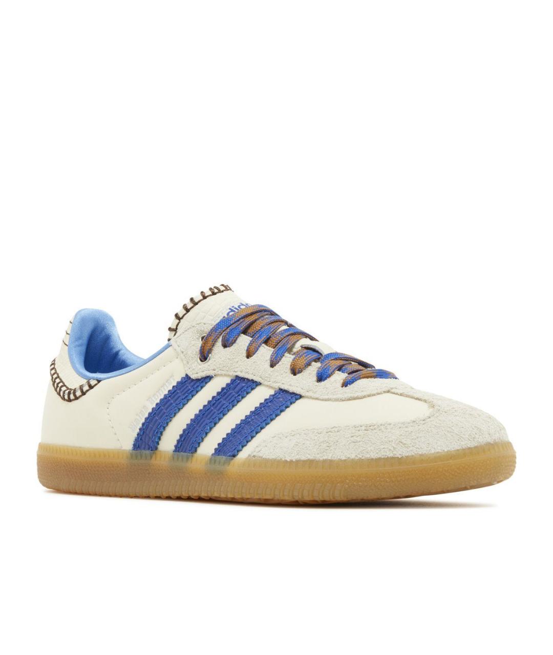 ADIDAS Бежевые кожаные кеды, фото 2