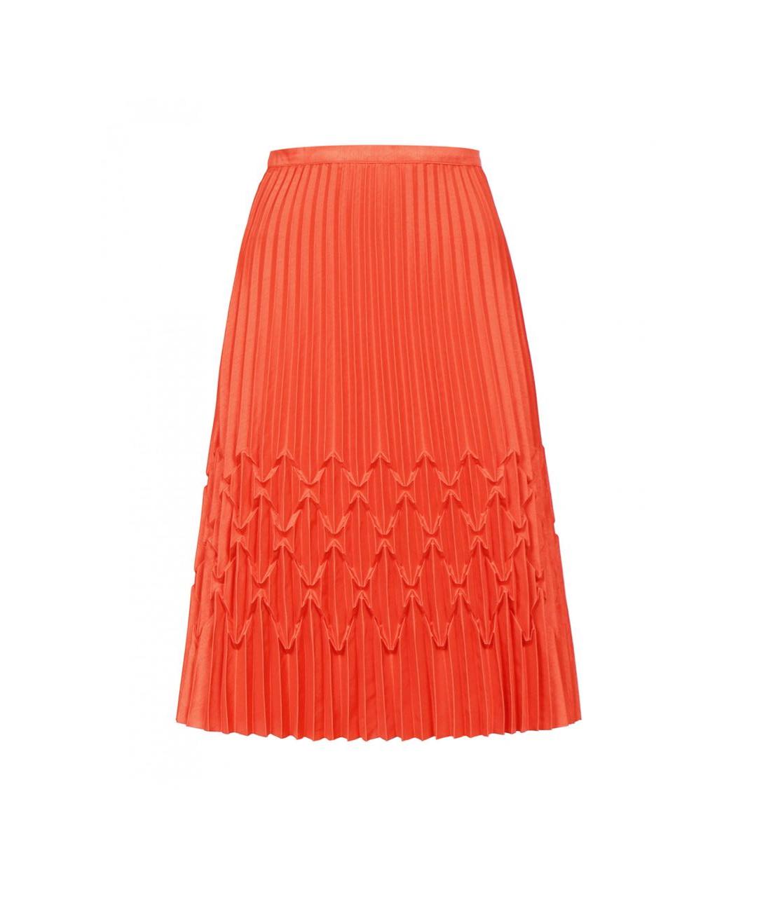 MAX&CO Оранжевая полиэстеровая юбка миди, фото 3