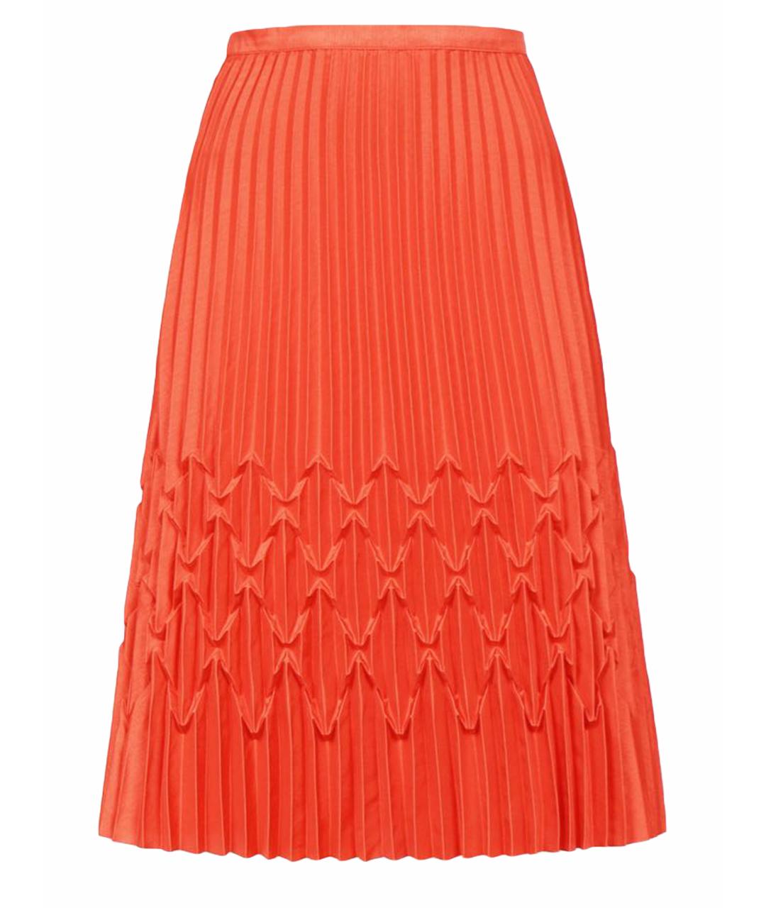 MAX&CO Оранжевая полиэстеровая юбка миди, фото 1
