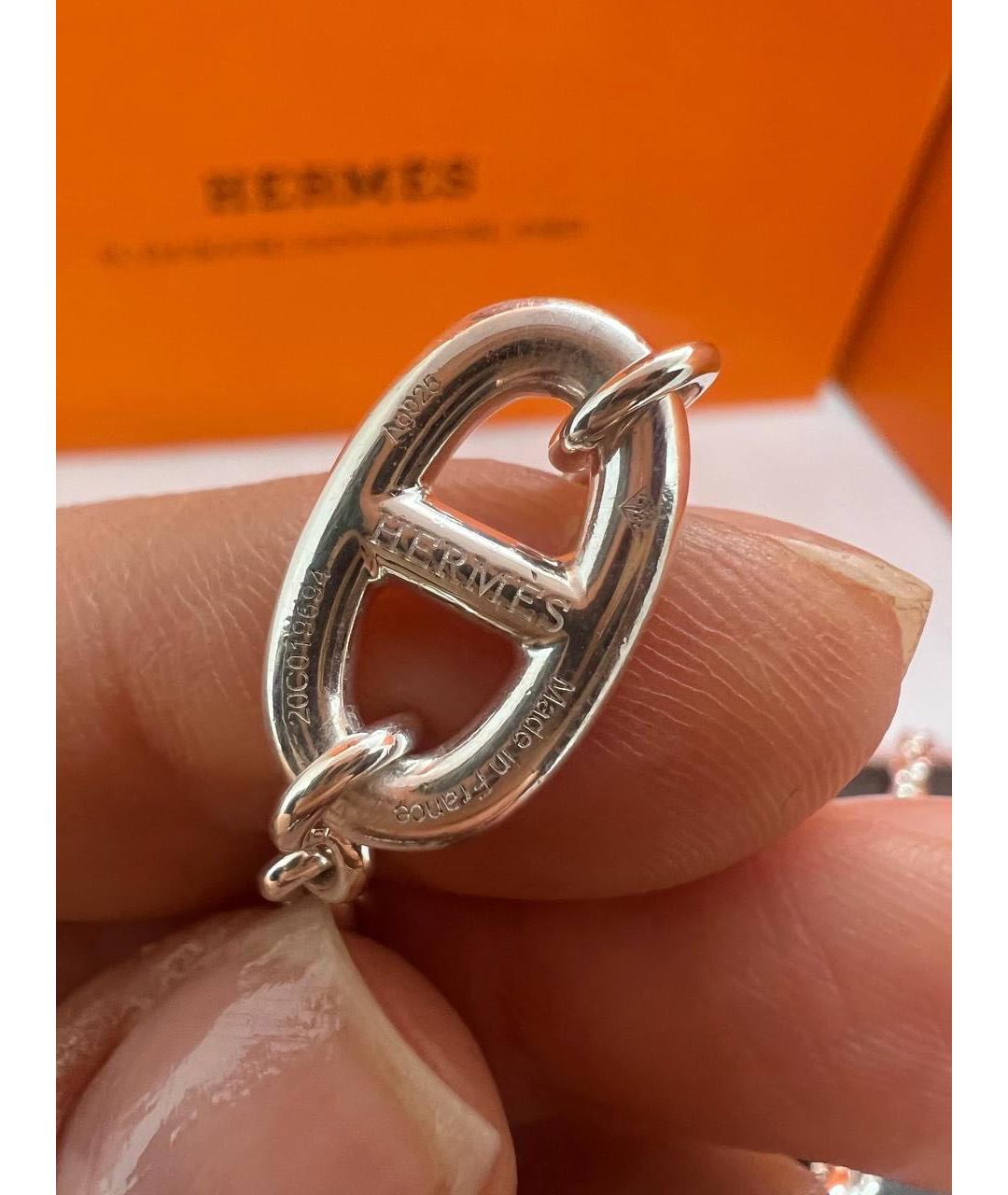 HERMES PRE-OWNED Серебряное серебряное колье, фото 4