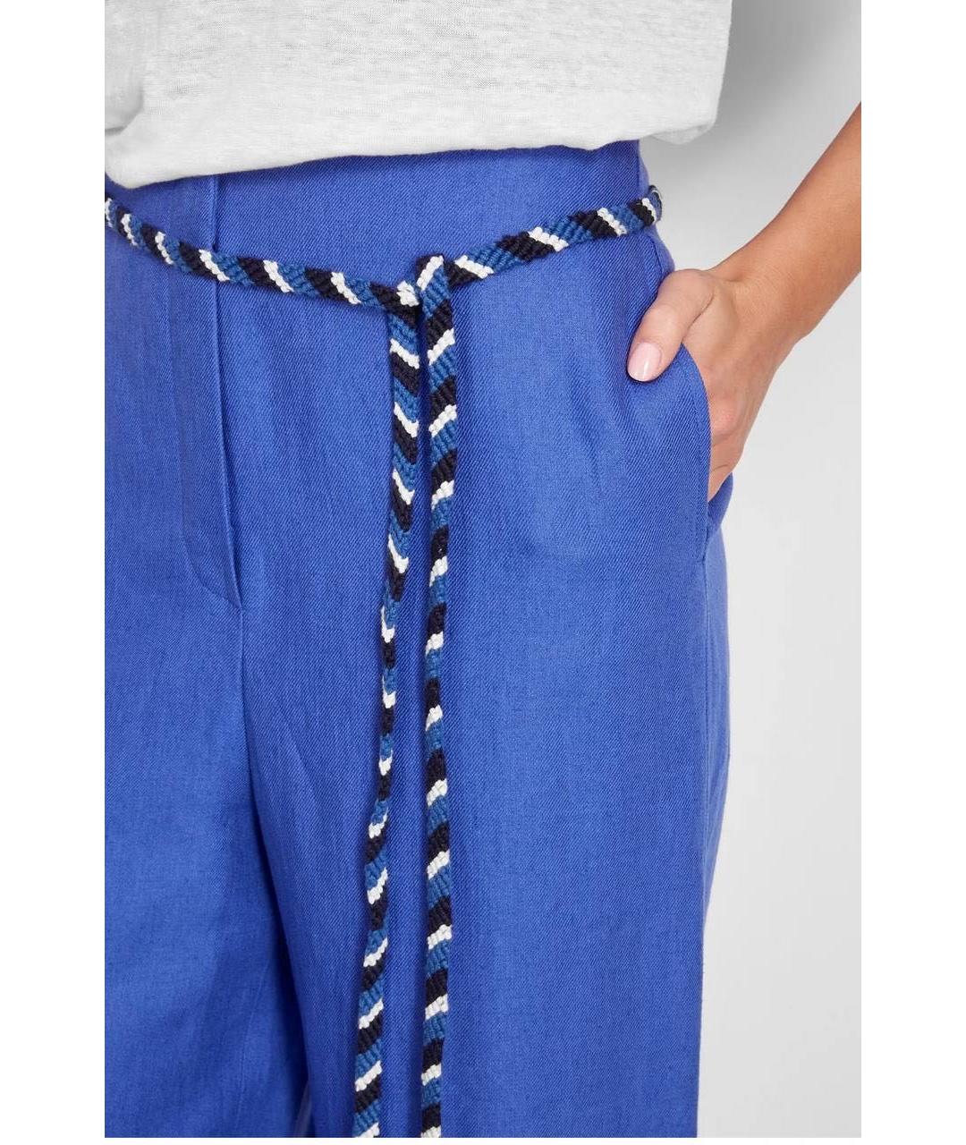 LORO PIANA Синие брюки широкие, фото 2
