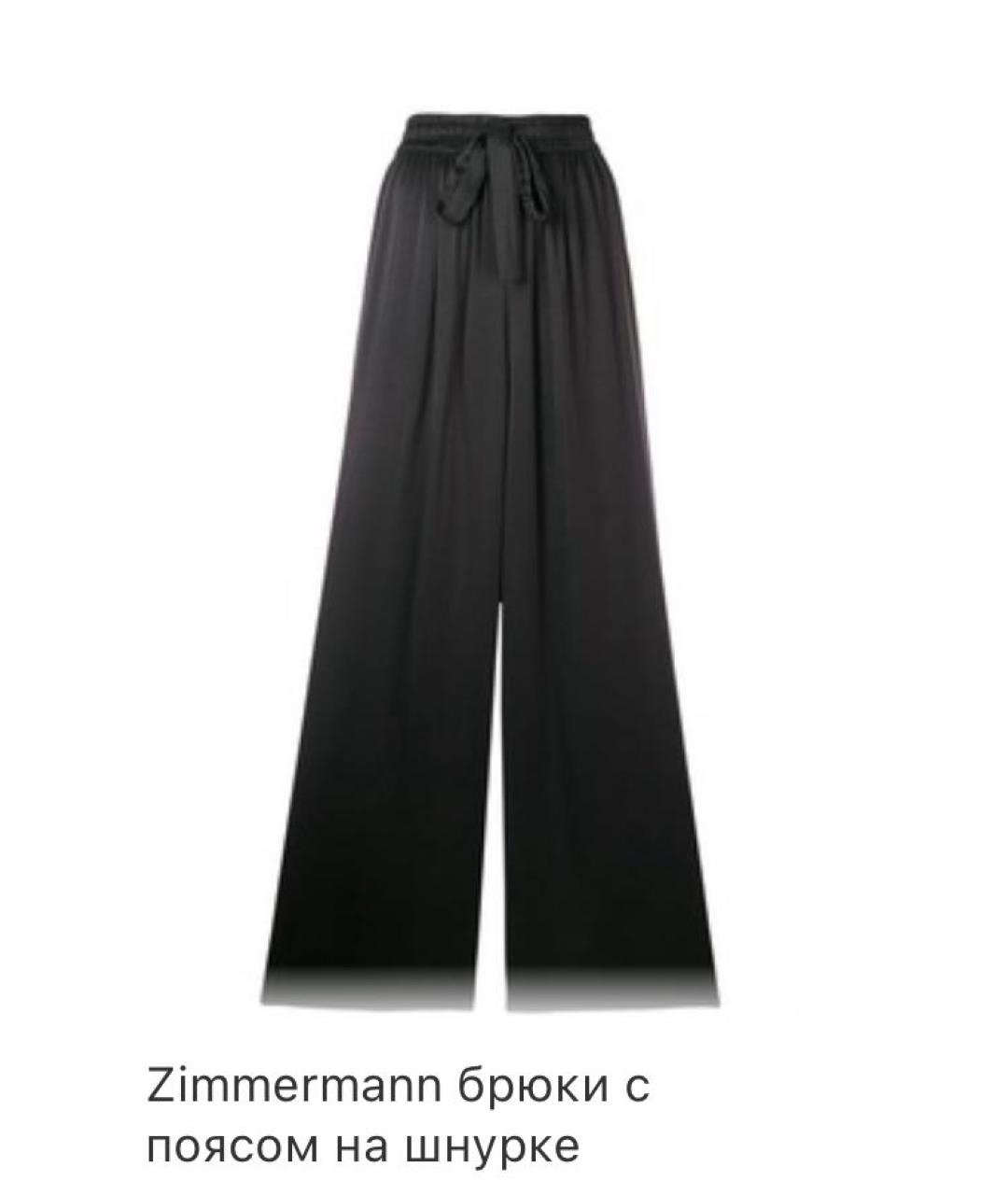 ZIMMERMANN Черные льняные брюки широкие, фото 7