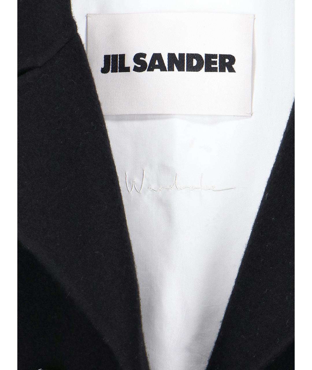 JIL SANDER Черное шерстяное пальто, фото 4