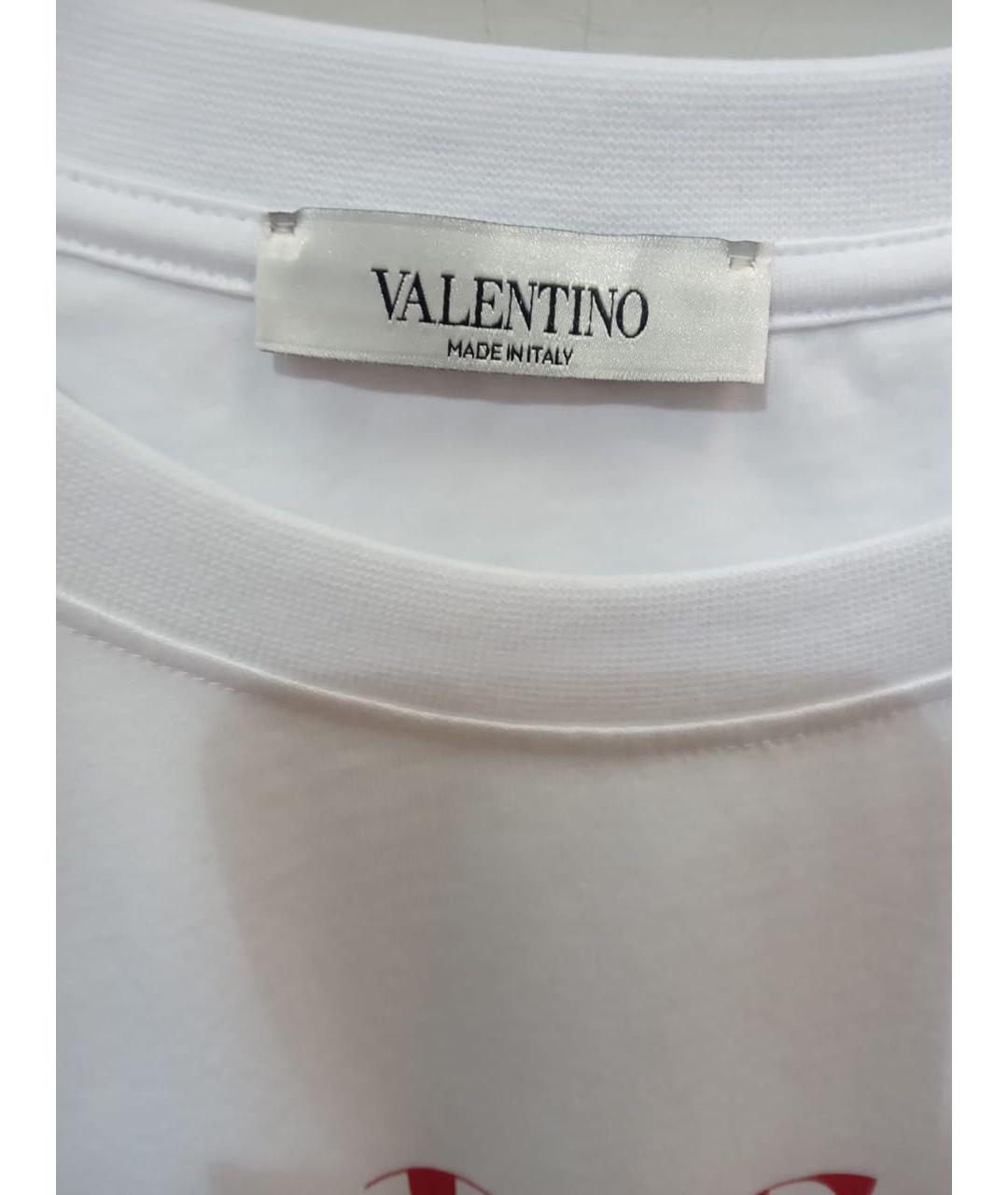 VALENTINO Белая хлопковая футболка, фото 3