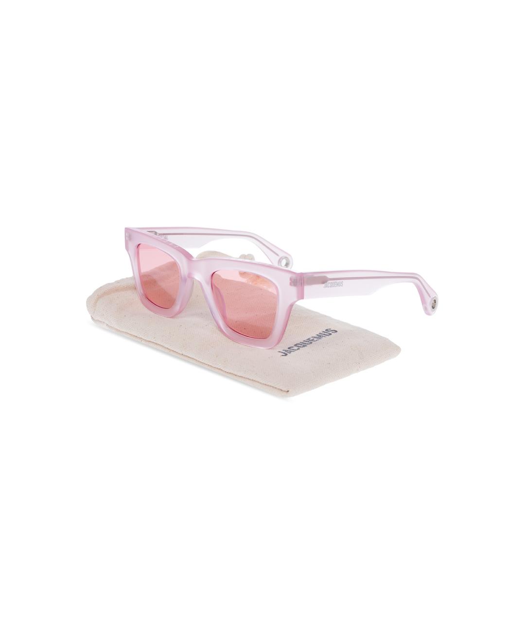 JACQUEMUS Розовые солнцезащитные очки, фото 4