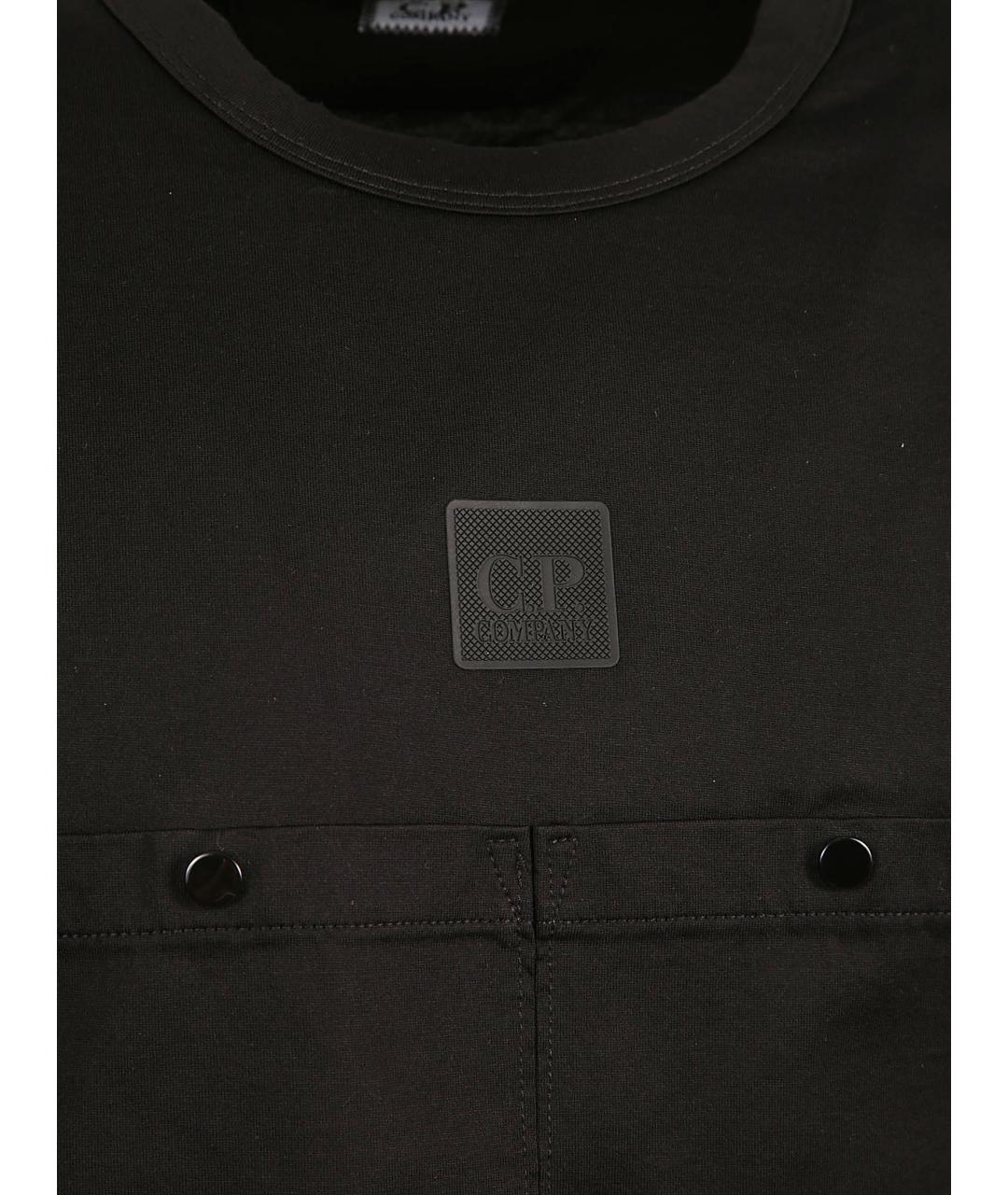 CP COMPANY Черная хлопковая футболка, фото 2