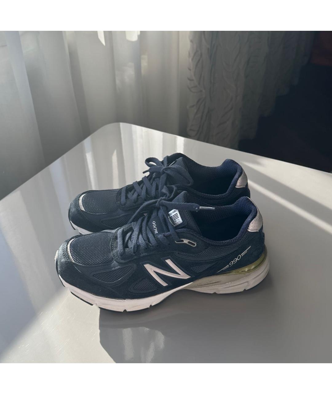 NEW BALANCE Темно-синие замшевые кроссовки, фото 7